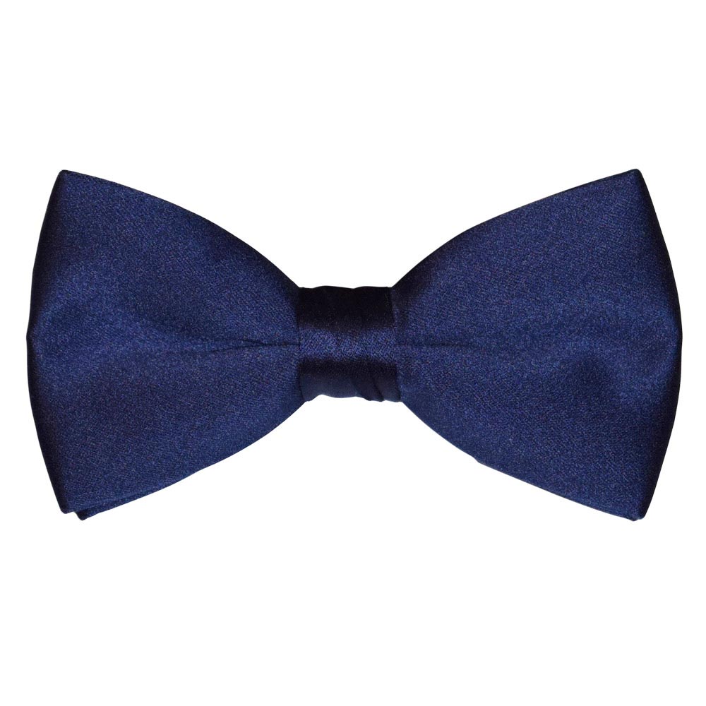 Navy blue bow tie on a white background