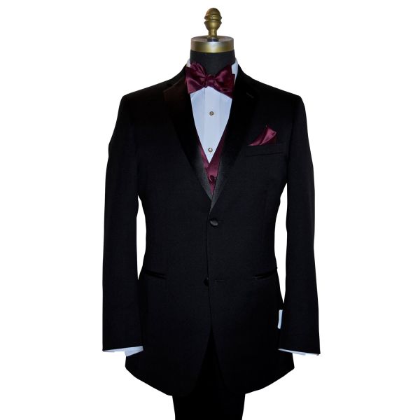 WINE TUXEDO VEST