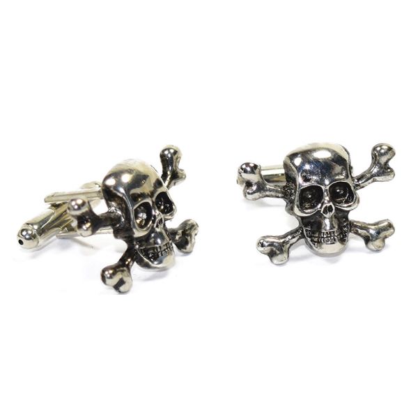 SKULL AND BONES CUFFLINKS