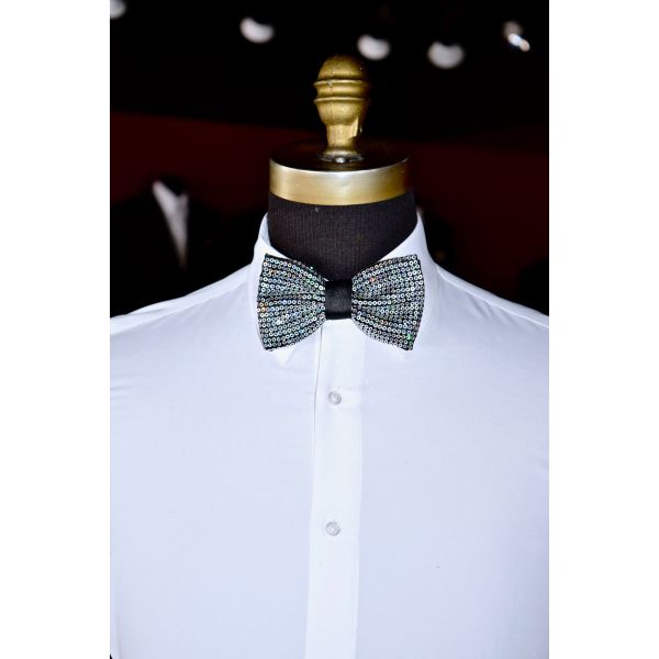 BOWTIE SILVER SEQUIN