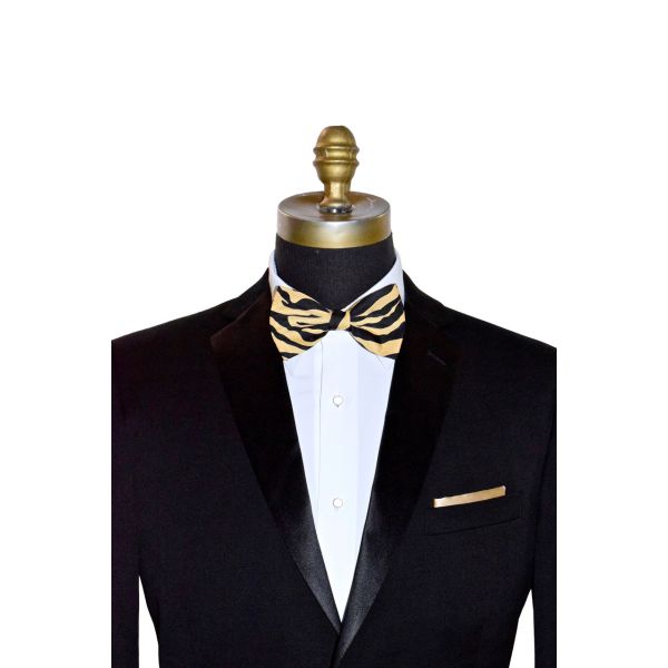 SERENGETI BROWN ZEBRA BOWTIE, PRE-TIED