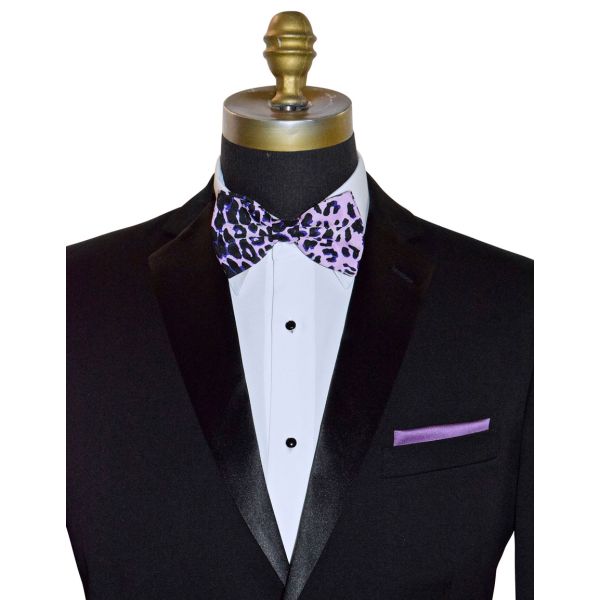 LEOPARD PRINT PINK BOWTIE, PRE-TIED