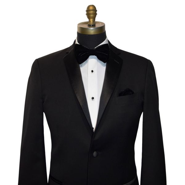 BLACK VELVET "PRE-TIED" BOWTIE