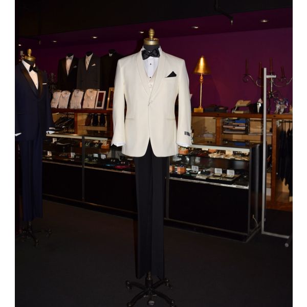 Ivory Shawl Collar Tuxedo Ensemble