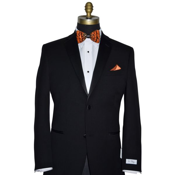BURNT ORANGE FEATHER BOWTIE