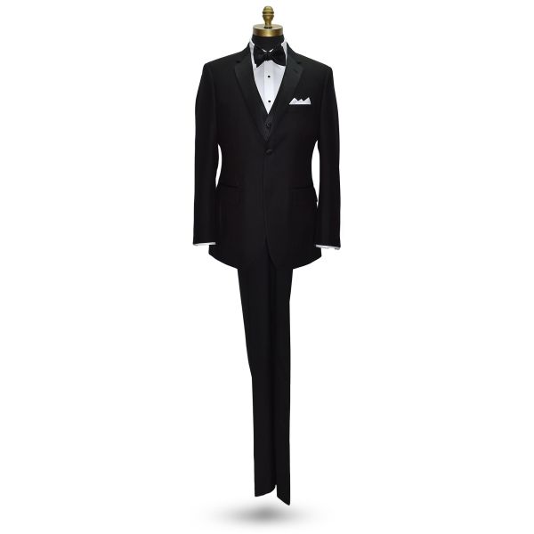 BLACK SATIN BOWTIE WITH TEXTURE-TIE YOURSELF