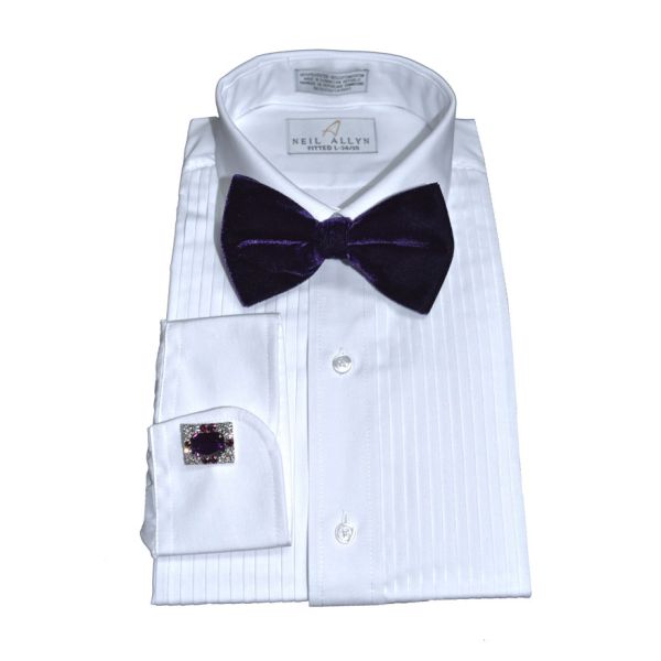 AMETHYST COLOR WITH CRYSTAL CUFFLINKS