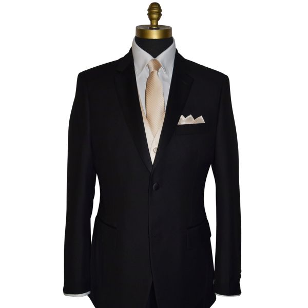 CHAMPAGNE NECKTIE WITH SUBTLE STRIPE, TIE-YOURSELF