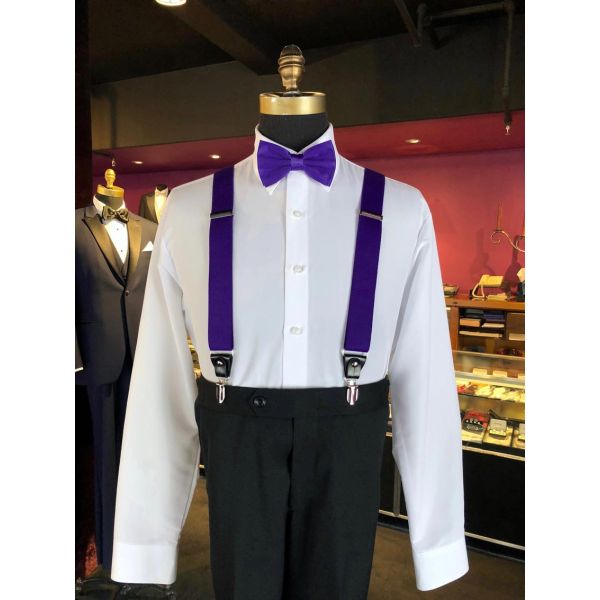 REGENCY PURPLE SUSPENDERS