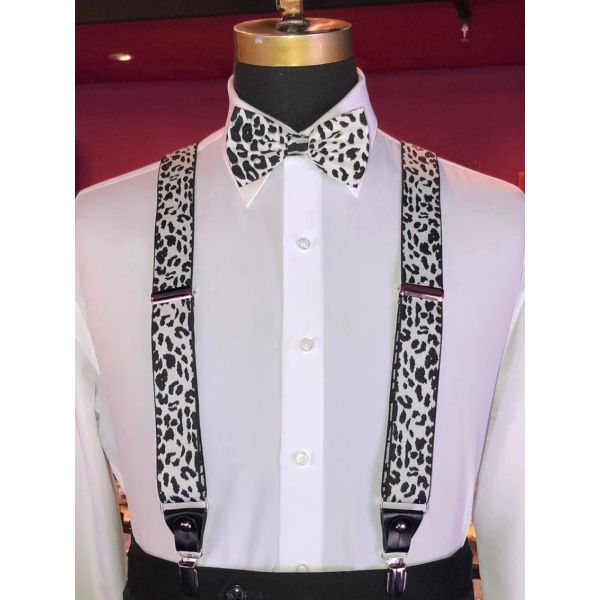 SNOW LEOPARD SUSPENDERS