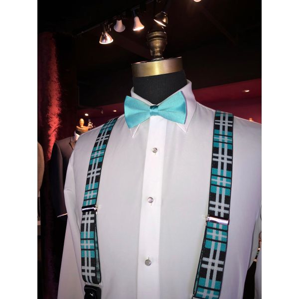 MALIBU-POOL PLAID SUSPENDERS