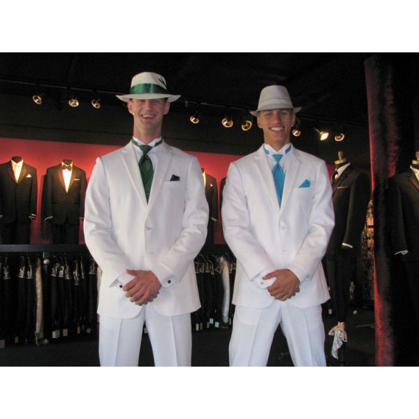 Used White Notch Lapel Tuxedo Jacket-2 Button