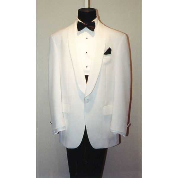 White Shawl Collar Dinner Jacket
