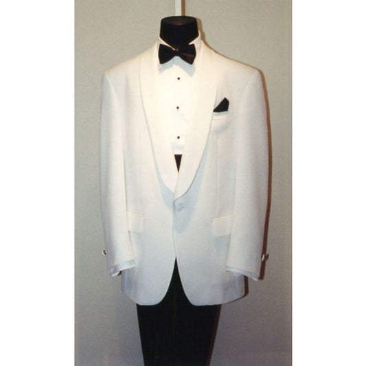 White Shawl Collar Dinner Jacket