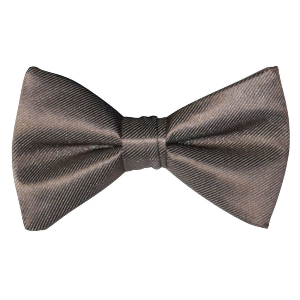 stone colored pre-tied bow tie on a white background
