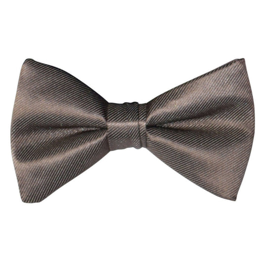stone colored pre-tied bow tie on a white background