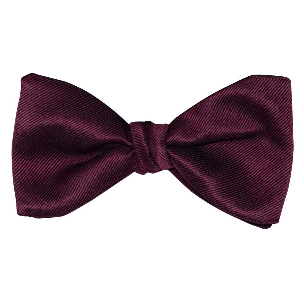 Wine pre-tied  bow tie on a white background