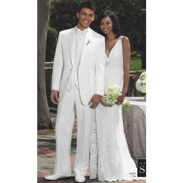 Used White Notch Lapel Tuxedo Jacket-2 Button