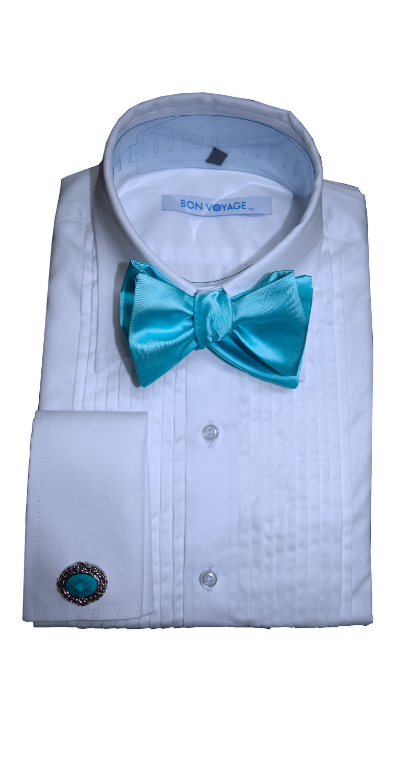 Turquoise Bow Tie and Pocket Hankie -TIE YOURSELF #@$