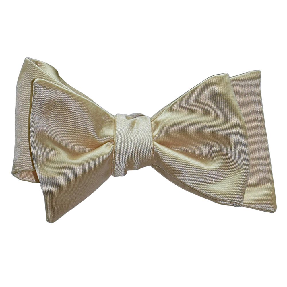 Champagne Bow Tie and Pocket Hankie -SELF TIE #