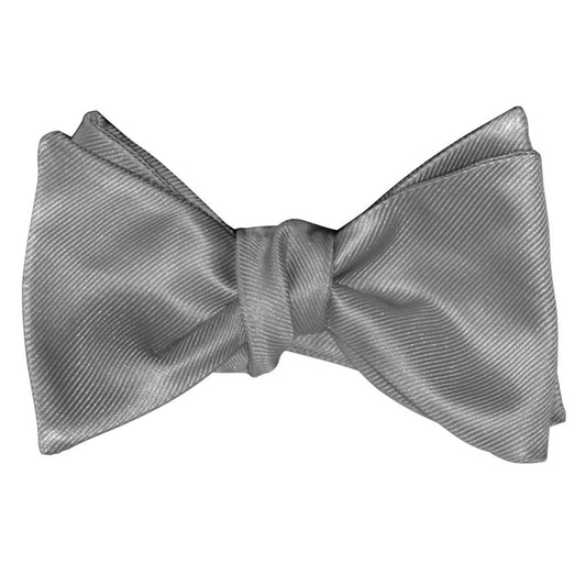 oonlight gray "tie-yourself" bow tie on a white background