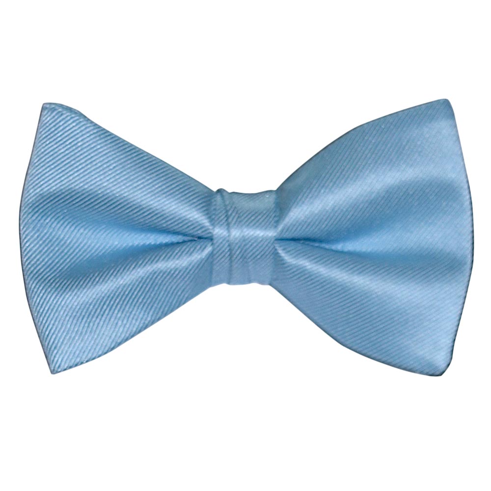 capri-blue pre-tied bow tie on a white background