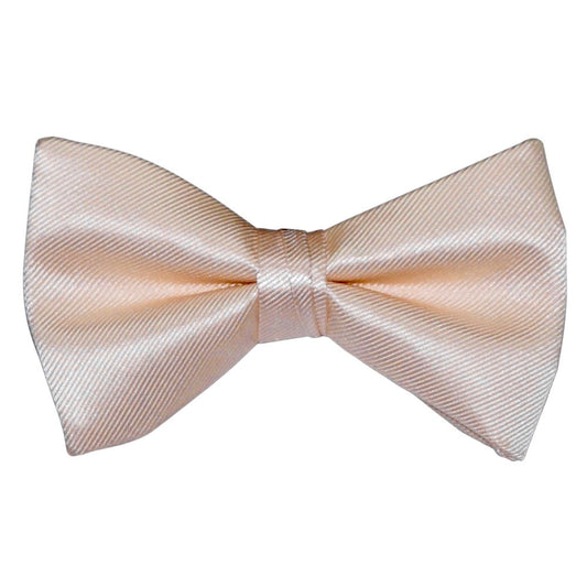 nude color "pre-tied" bow tie on a white background