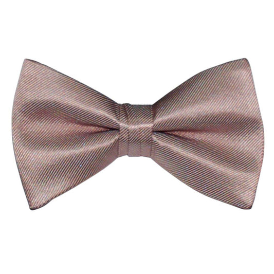 rose-gold "pre-tied" bow tie on a white background