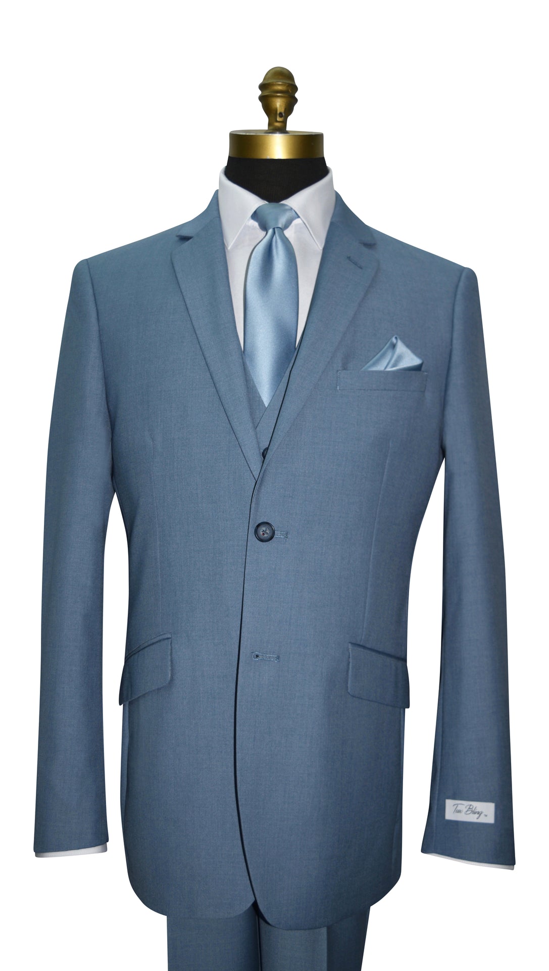 Blue Mens 3-Piece Suit - Vest Optional