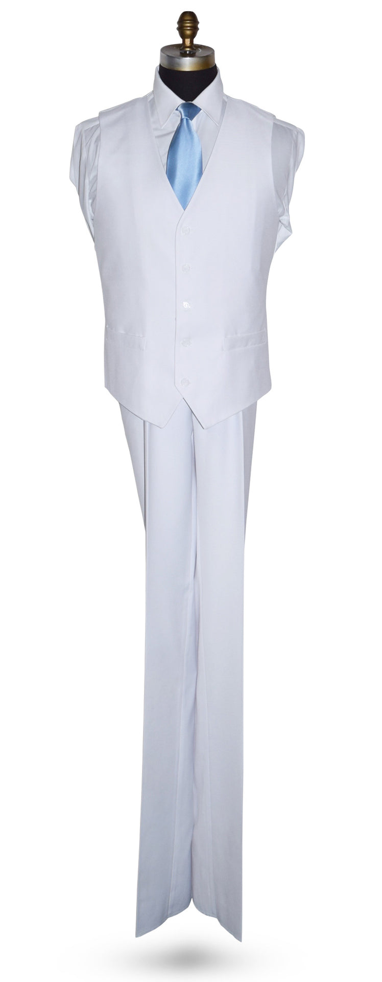 White 3 Piece Men's Suit with Vest