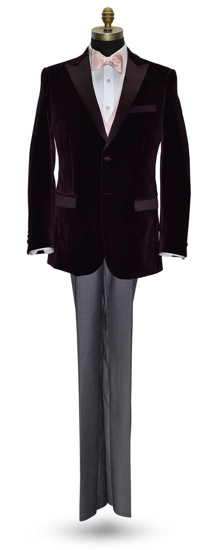 Plum Velvet Tuxedo Jacket