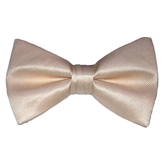 champagne "pre-tied" bow tie on a white background