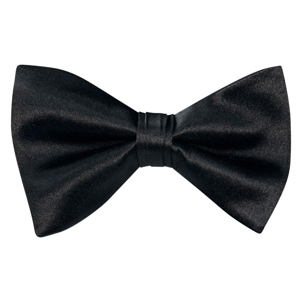 Black bow tie on a white background