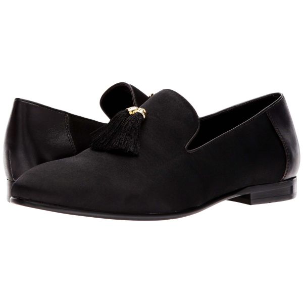 BLACK VELVET SLIP-ON TUXEDO SHOES