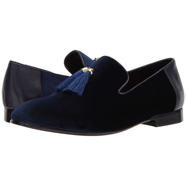 BLUE VELVET TUXEDO SHOES