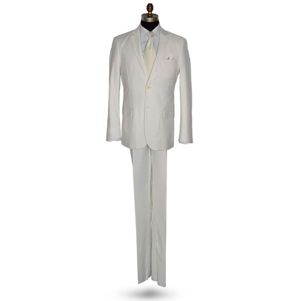 OFF WHITE-LIGHT IVORY SUIT ENSEMBLE-MODERN FIT