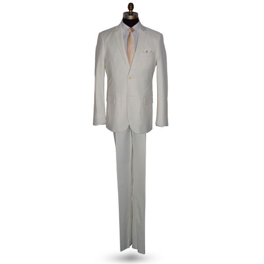 OFF WHITE-LIGHT IVORY SUIT ENSEMBLE-MODERN FIT