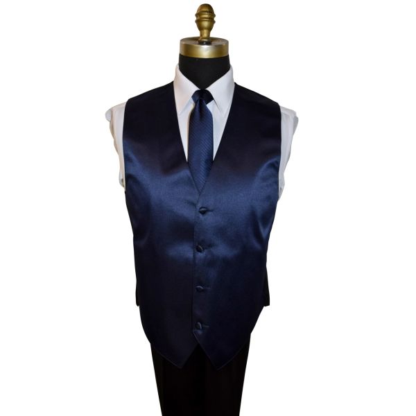 MARINE-BLUE NECKTIE WITH SUBTLE STRIPE, TIE-YOURSELF