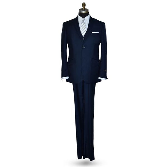 Men's Navy Blue Slim Fit Suit with Vest