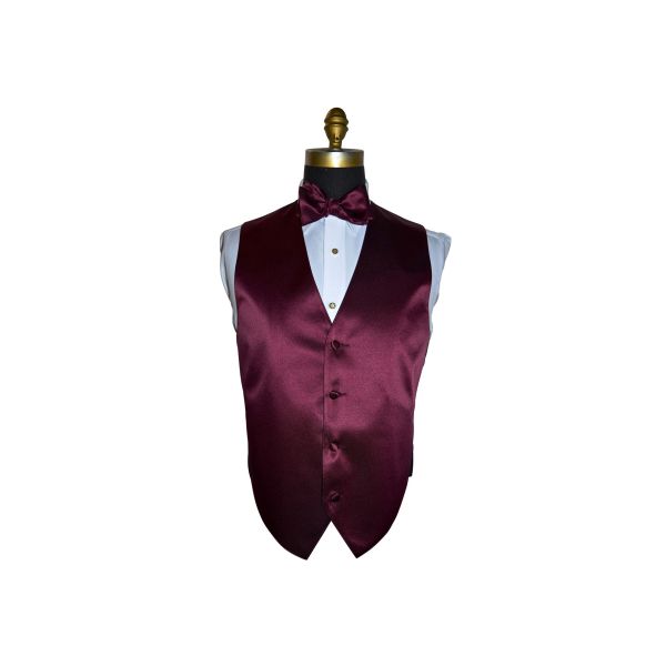 WINE TUXEDO VEST