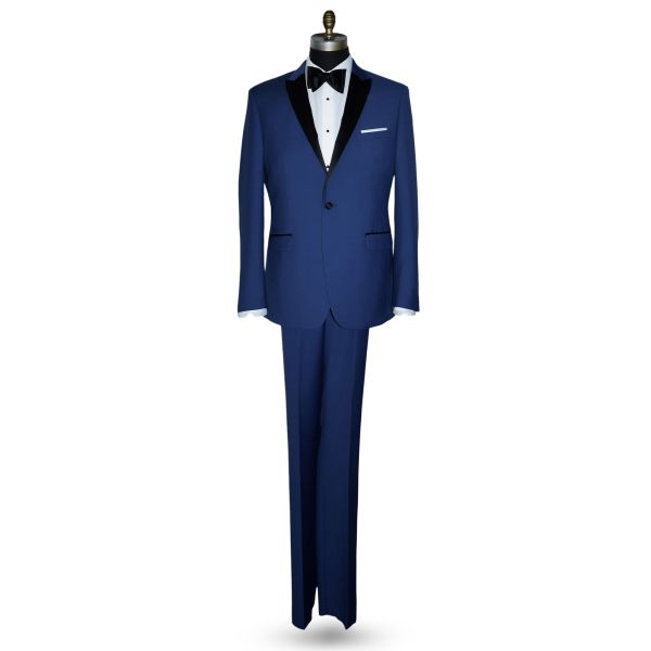 NEW BLUE PEAK LAPEL TUXEDO ENSEMBLE