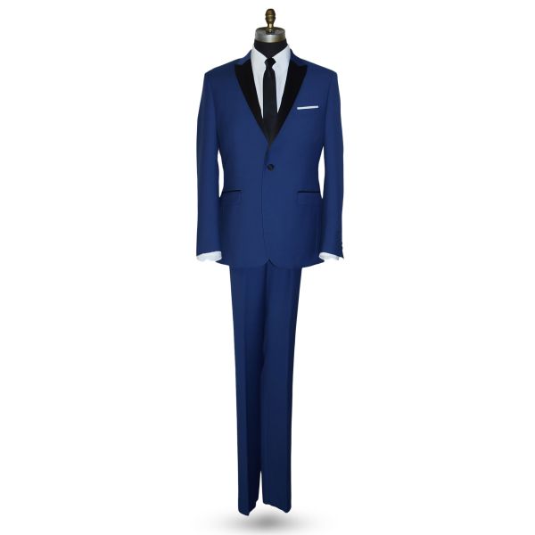 NEW BLUE PEAK LAPEL TUXEDO ENSEMBLE