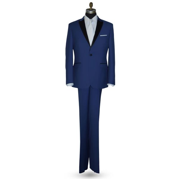 NEW BLUE PEAK LAPEL TUXEDO ENSEMBLE