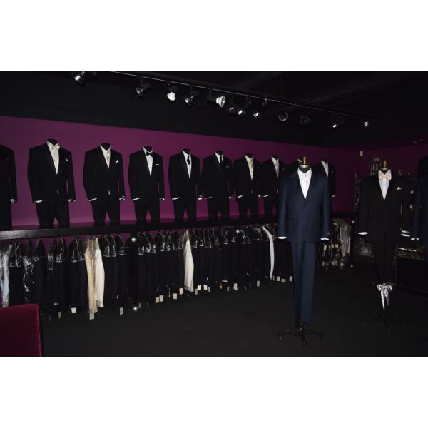 VERSACE BLUE SHARKSKIN MENS SUIT