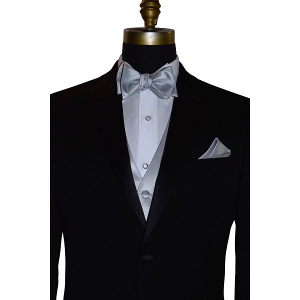 SILVER TUXEDO VEST