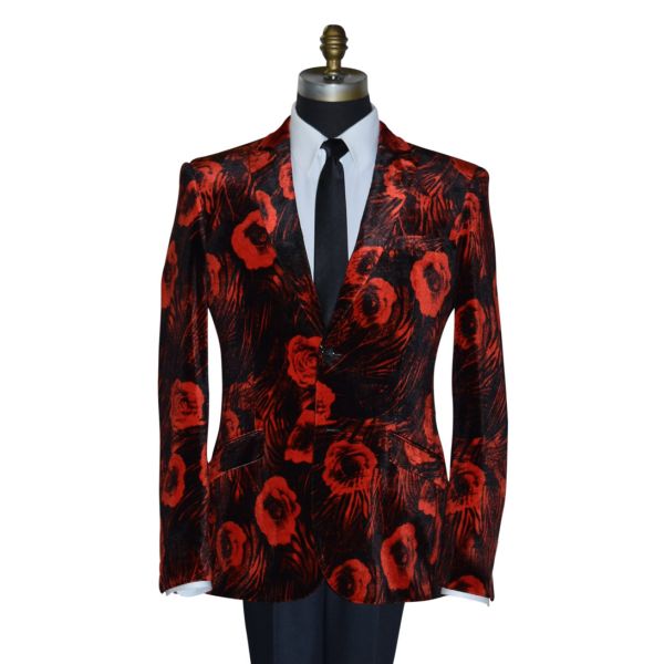 Velvet Red Tuxedo Ensemble