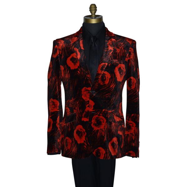 Velvet Red Tuxedo Ensemble