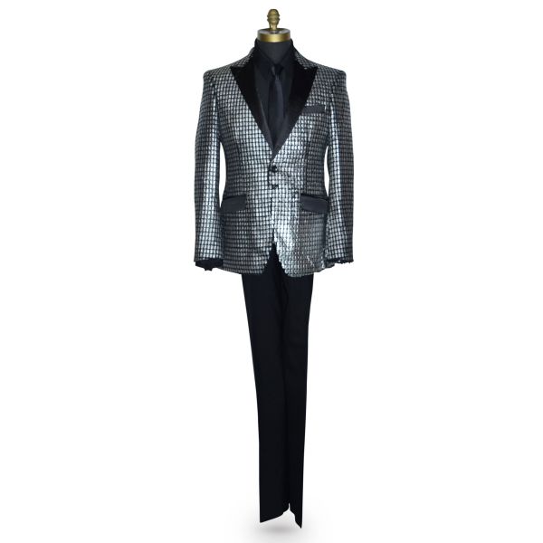 Black with Platinum Design Tuxedo Ensamble