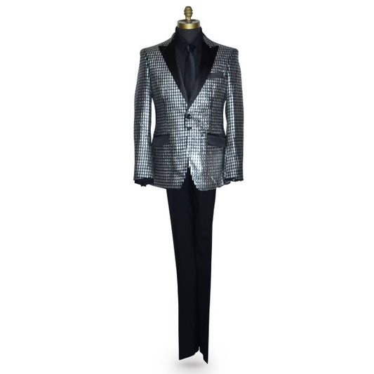 Black with Platinum Design Tuxedo Ensamble
