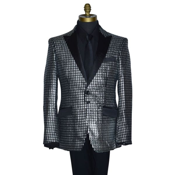 Black with Platinum Design Tuxedo Ensamble